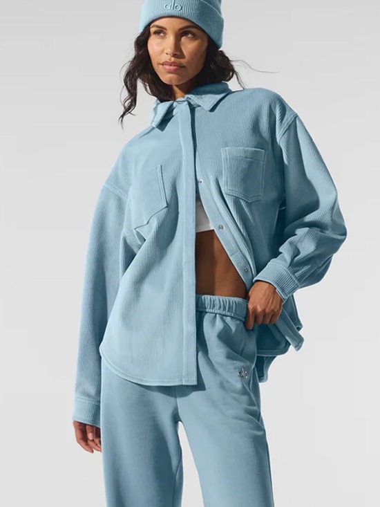 ALO Yoga Tops - Alo Yoga Ribbed Velour Mountain Side Shacket